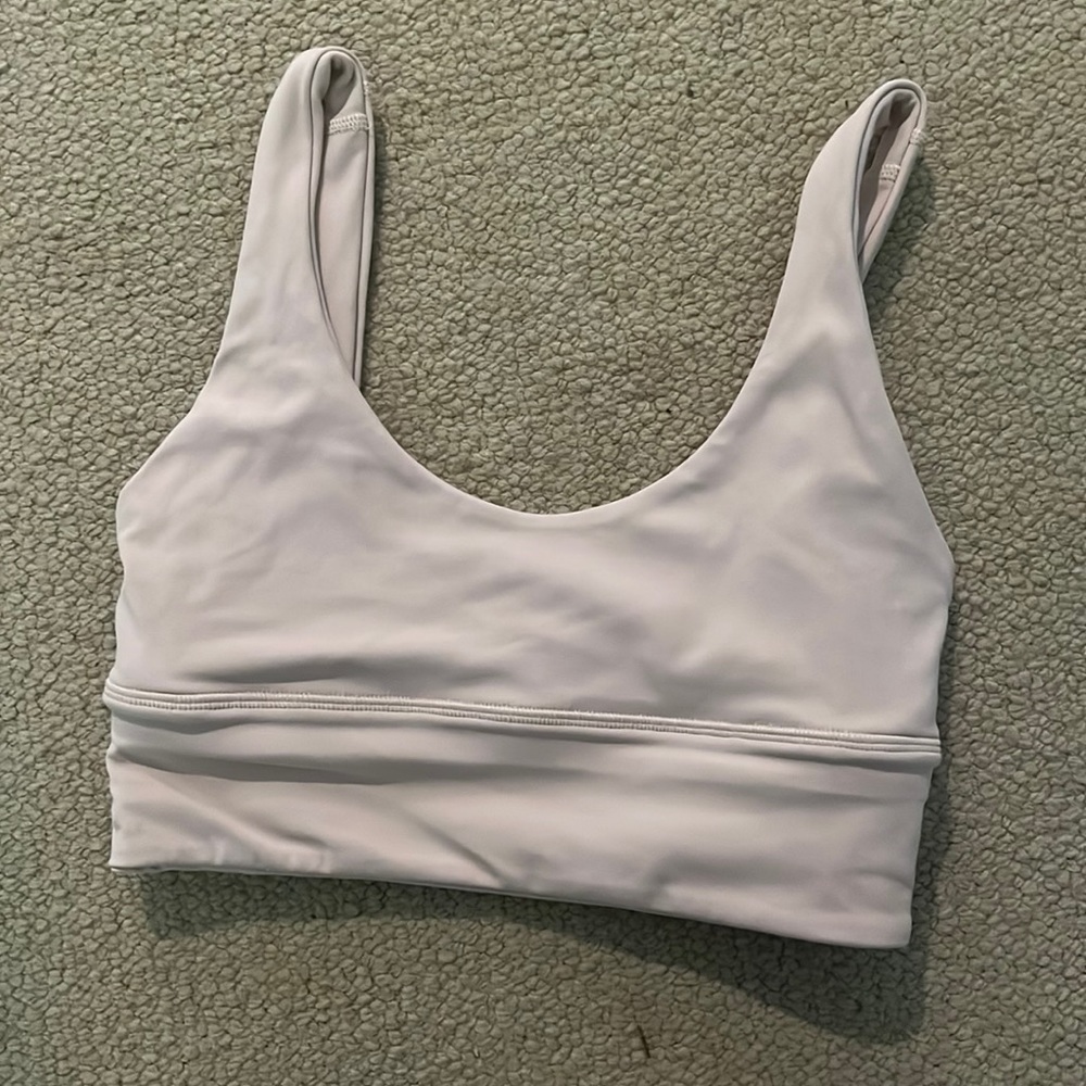 Lulu sports bra nude